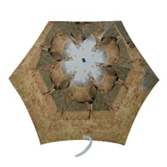 Red Deer Stag on a Hill Mini Folding Umbrellas