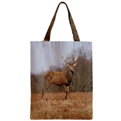 Red Deer Stag On A Hill Zipper Classic Tote Bag by GiftsbyNature