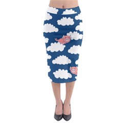 When Pigs Fly Midi Pencil Skirt