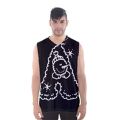 Funny Snowball Doodle Black White Men s Basketball Tank Top