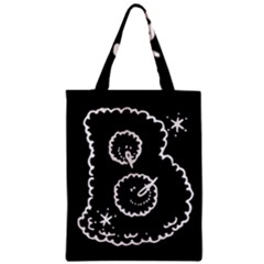 Funny Black And White Doodle Snowballs Zipper Classic Tote Bag