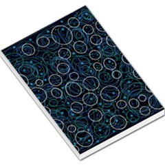 Blue Abstract Decor Large Memo Pads by Valentinaart