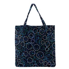 Blue Abstract Decor Grocery Tote Bag by Valentinaart