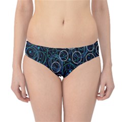 Blue Abstract Decor Hipster Bikini Bottoms by Valentinaart