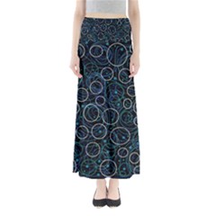 Blue Abstract Decor Maxi Skirts