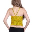 Yellow abstract art Spaghetti Strap Bra Top View2