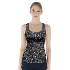 Black And White Magic Racer Back Sports Top by Valentinaart