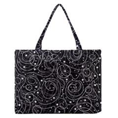 Black And White Magic Medium Zipper Tote Bag by Valentinaart