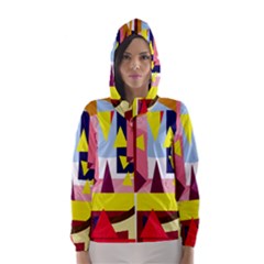 Colorful Abstraction Hooded Wind Breaker (women)