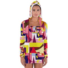 Colorful Abstraction Women s Long Sleeve Hooded T-shirt by Valentinaart