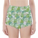 Gray decorative abstraction High-Waisted Bikini Bottoms View1