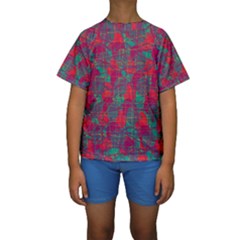 Decorative Abstract Art Kids  Short Sleeve Swimwear by Valentinaart