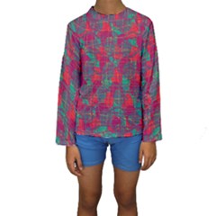 Decorative Abstract Art Kids  Long Sleeve Swimwear