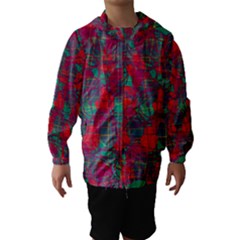 Decorative Abstract Art Hooded Wind Breaker (kids)