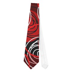 Red Abstract Decor Neckties (one Side) 