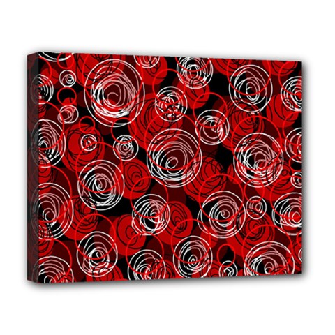 Red Abstract Decor Deluxe Canvas 20  X 16  