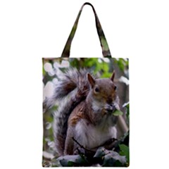 Gray Squirrel Eating Sycamore Seed Zipper Classic Tote Bag by GiftsbyNature