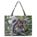 Gray Squirrel Eating Sycamore Seed Medium Zipper Tote Bag View1