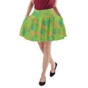 Green decorative art A-Line Pocket Skirt View1