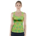 Green decorative art Racer Back Sports Top View1