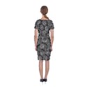 Gray abstract art Classic Short Sleeve Midi Dress View2