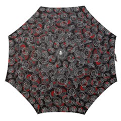 Red And Gray Abstract Art Straight Umbrellas