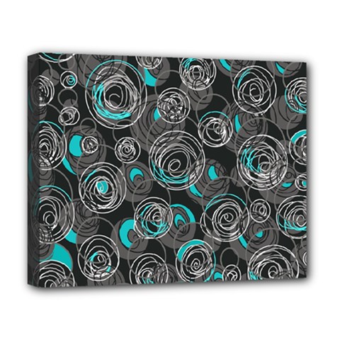 Gray And Blue Abstract Art Deluxe Canvas 20  X 16  