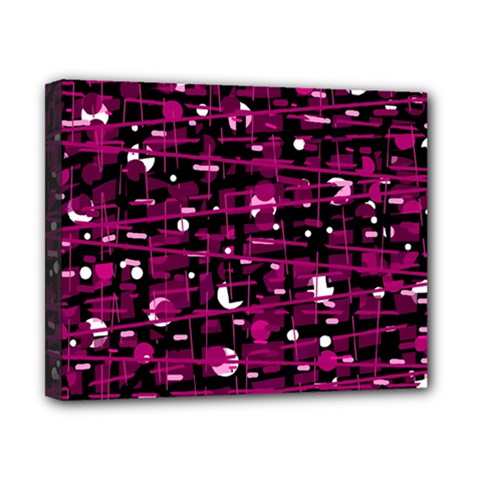 Magenta Abstract Art Canvas 10  X 8 