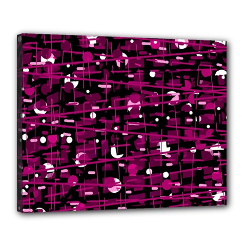 Magenta Abstract Art Canvas 20  X 16 