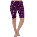 Magenta abstract art Cropped Leggings  View1