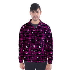 Magenta Abstract Art Wind Breaker (men)