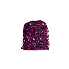 Magenta Abstract Art Drawstring Pouches (xs) 