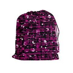 Magenta Abstract Art Drawstring Pouches (extra Large)