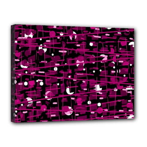 Magenta Abstract Art Canvas 16  X 12  by Valentinaart