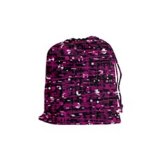 Magenta Abstract Art Drawstring Pouches (medium) 