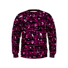 Magenta Abstract Art Kids  Sweatshirt by Valentinaart