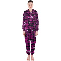 Magenta Abstract Art Hooded Jumpsuit (ladies) 