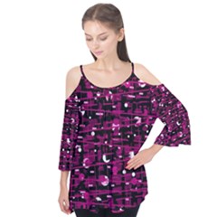 Magenta Abstract Art Flutter Tees