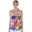 Colorful big bang Babydoll Tankini Top View1