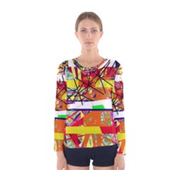 Colorful Abstraction By Moma Women s Long Sleeve Tee