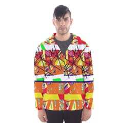 Colorful Abstraction By Moma Hooded Wind Breaker (men)