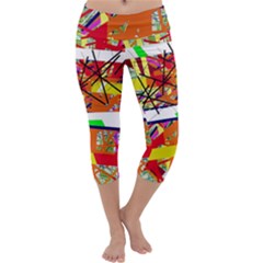 Colorful Abstraction By Moma Capri Yoga Leggings