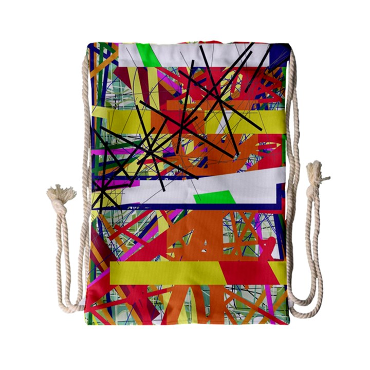 Colorful abstraction by Moma Drawstring Bag (Small)