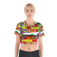 Colorful Abstraction By Moma Cotton Crop Top