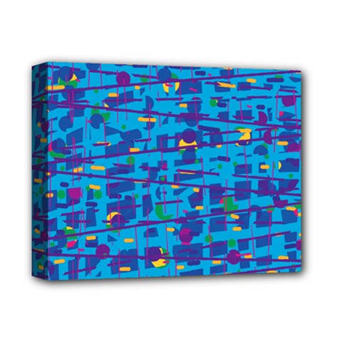 Blue Decorative Art Deluxe Canvas 14  X 11  by Valentinaart