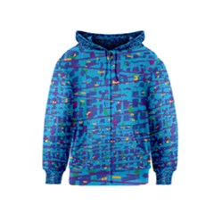 Blue Decorative Art Kids  Zipper Hoodie by Valentinaart