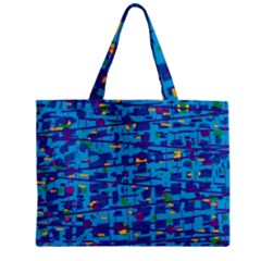 Blue Decorative Art Zipper Mini Tote Bag