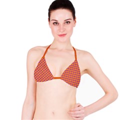 Vibrant Retro Diamond Pattern Bikini Top