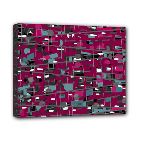 Magenta Decorative Design Canvas 10  X 8 