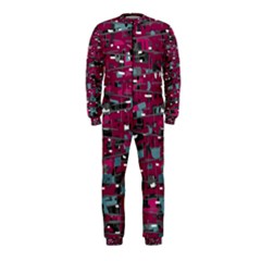 Magenta Decorative Design Onepiece Jumpsuit (kids)